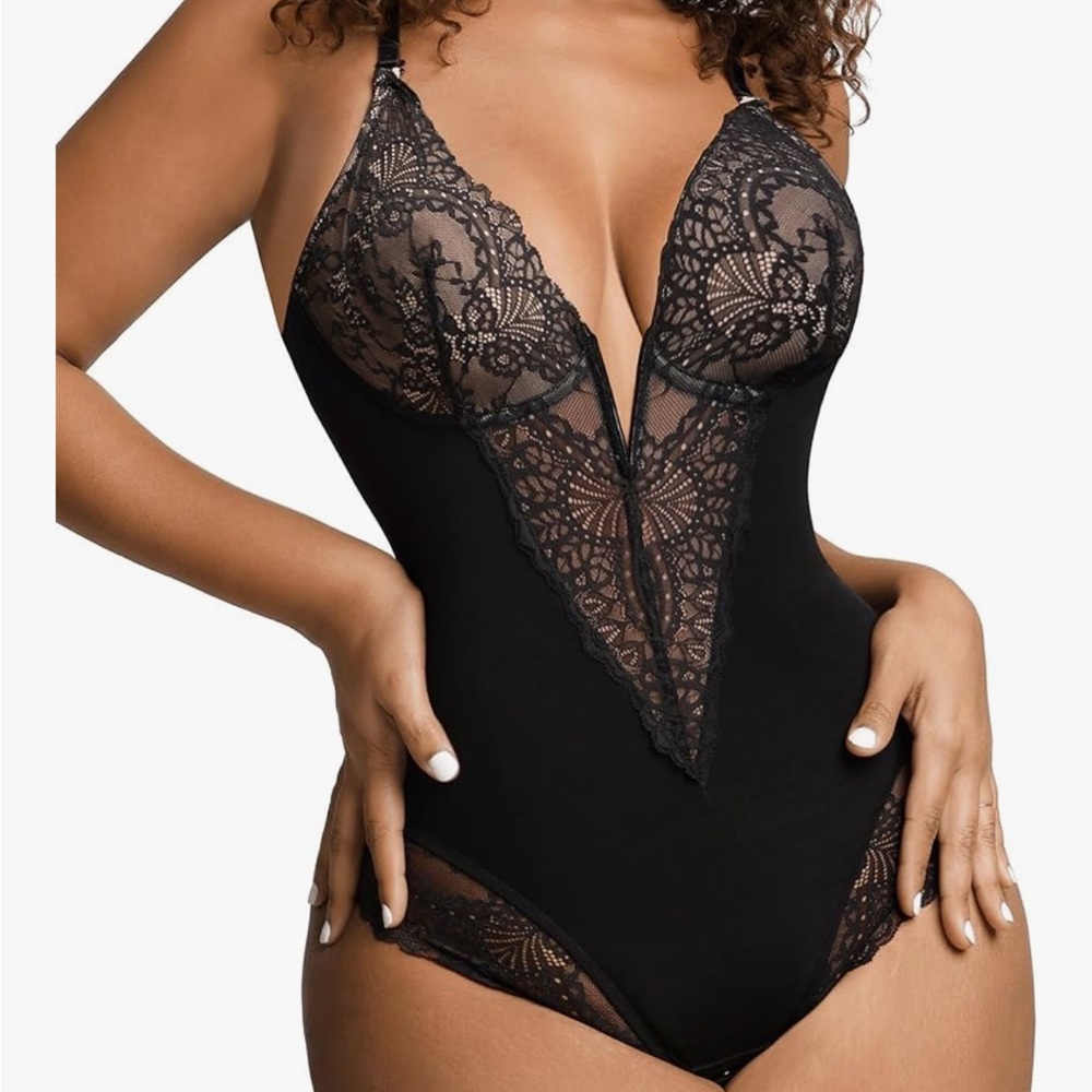 Black Lace Shapewear Bodysuit